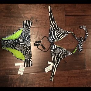 NWT Trina Turk Zebra Bikini Bathing Suit